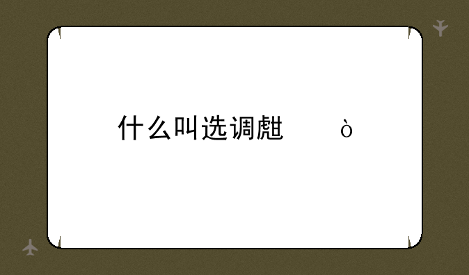 什么叫选调生？
