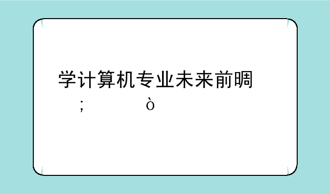 学计算机专业未来前景怎样？