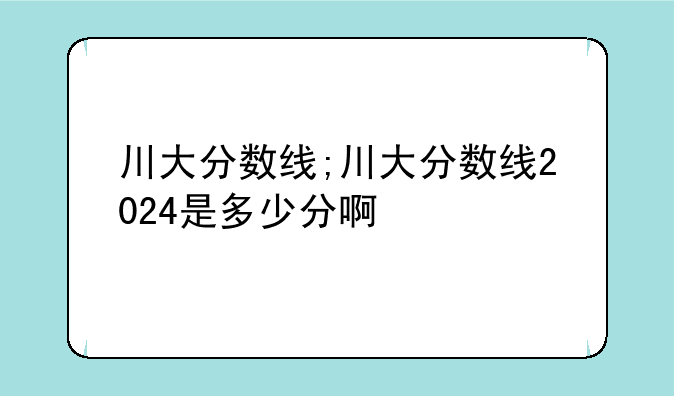 川大分数线;川大分数线2024是多少分啊